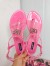 Dolce & Gabbana DG Thong Sandals In Pink Patent Leather