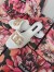 Dolce & Gabbana White Slides with Rhinestone DG Logo 