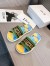 Dior Dway Slides In Yellow Multicolor D-Flower Pop Cotton