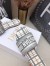 Dior Dway Slides In Grey Check'n'Dior Embroidered Cotton