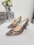 Dior J'Adior Slingback Pumps 65mm In Nude Jardin Botanique Embroidery Cotton