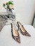 Dior J'Adior Slingback Pumps 100mm In Nude Jardin Botanique Embroidery Cotton