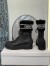 Dior D-Major Ankle Boots In Black Calfskin and Shearling