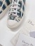 Dior Walk'n'Dior Sneakers In Ocean Blue D-Stripes Embroidered Cotton