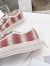 Dior Walk'n'Dior Sneakers In Pink D-Stripes Embroidered Cotton