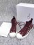 Dior Walk'N'Dior Mid-top Sneakers In Bordeaux Oblique Canvas