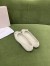 Jimmy Choo Elme Flats In White Leather with Pearl Embellishment