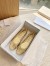 Jimmy Choo Elme Flats In Gold Metallic Leather with Pearl Embellishment