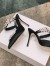 Manolo Blahnik Lurum Crystal 90mm Mules In Black Satin