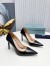 Prada Pumps 95mm In Black Patent Leather