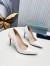 Prada Pumps 95mm In White Patent Leather