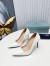 Prada Pumps 95mm In White Patent Leather