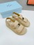 Prada Padded Sandals In Beige Nappa Leather