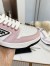 Prada District Sneakers in White and Pink Calfskin