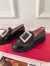 Roger Vivier Viv' Rangers Strass Loafers In Black Patent Leather