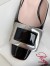 Roger Vivier Belle Vivier Metal Buckle Mules in Black Patent Leather