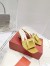 Roger Vivier Cube Strass Heel Mules in Yellow Velvet