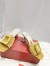 Roger Vivier Cube Strass Heel Mules in Yellow Velvet