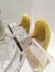 Roger Vivier Cube Strass Heel Mules in Yellow Velvet