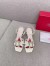 Roger Vivier Virgule Mini Broche Vivier Buckle Sandals in White Patent Leather