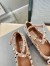 Valentino Rockstud Ballerina In Rose Cannelle Satin