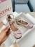 Valentino Rockstud Ballerina In Rose Cannelle Satin