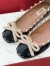 Valentino Rockstud Ballerina In Black Patent Leather