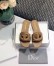 Dior Women's D-Club Slides In Brown Calfskin