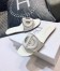Dior Women's D-Club Slides In White Calfskin
