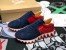 Christian Louboutin Men's Loubishark Sneakers In Blue/Red Suede