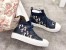 Dior Walk'N'Dior Mid-top Sneakers In Blue Oblique Canvas