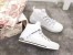 Dior Walk'N'Dior Mid-top Sneakers In White Technical Knit