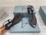 Prada Thong Sandals In Black Brushed Leather