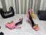 Versace Medusa Chain Sandals 110mm In Pink Leather