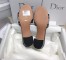 Dior Dway Heeled Black Slides with Metallic Thread and Strass