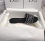 Dior Dway Slides In Black Metallic Thread Embroidery and Strass