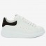 Alexander McQueen Men's Oversized Sneakers With Black Suede Heel