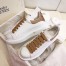 Alexander McQueen Women's Oversized Sneakers With Gold Glitter Heel