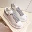 Alexander McQueen Women's Oversized Sneakers With Silver Glitter Heel