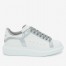 Alexander McQueen Women's Oversized Sneakers With Silver Trim