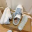 Alexander McQueen Women's Oversized Sneakers With Blue Patent Heel