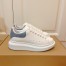 Alexander McQueen Women's Oversized Sneakers With Blue Suede Heel