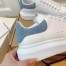 Alexander McQueen Women's Oversized Sneakers With Blue Suede Heel