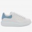 Alexander McQueen Women's Oversized Sneakers With Blue Suede Heel