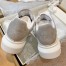 Alexander McQueen Women's Oversized Sneakers With Grey Suede Heel