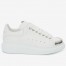 Alexander McQueen Women's White Oversized Sneakers With Metal Toe