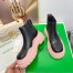 Bottega Veneta BV Tire Ankle Boots with Pink Outsole