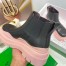 Bottega Veneta BV Tire Ankle Boots with Pink Outsole