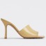 Bottega Veneta Stretch Mules 90mm In Beige Patent Leather