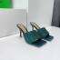 Bottega Veneta Stretch Mules 90mm In Green Strass-embellished Satin